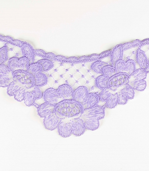 Vintage Lilac Neckline Applique